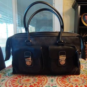 Dooney & Burke canvas/leather satchel.